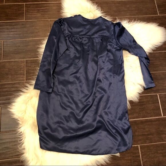 Carole Hochman navy blue night gown sz small - Picture 5 of 7